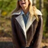 The Motherhood Connie Britton Brown Leather Jacket