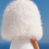 The Obsession White Feather Cape Jacket