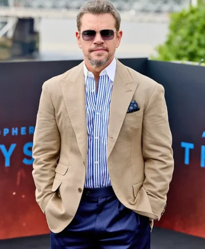 The Odyssey 2026 Matt Damon Blazer