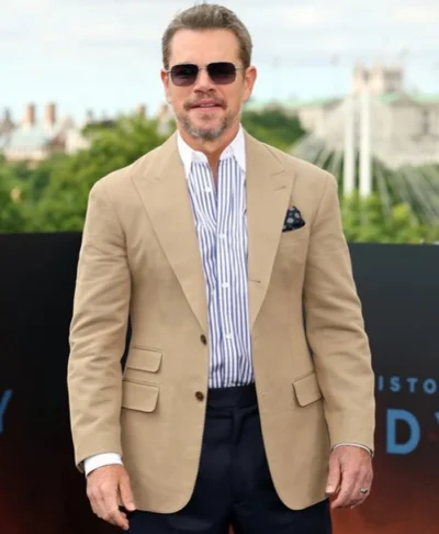 The Odyssey 2026 Matt Damon Blazer