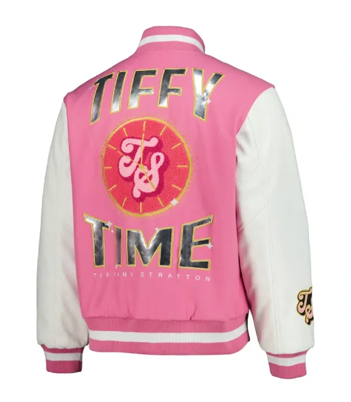 Tiffany Stratton WWE Pink Varsity Jacket for sale