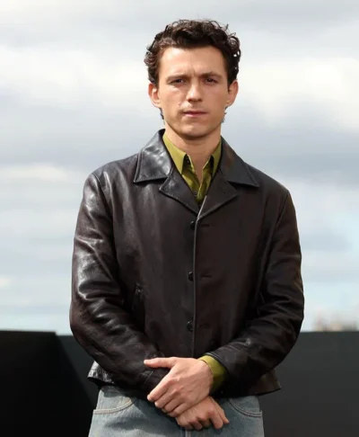 Tom Holland The Odyssey Brown Jacket