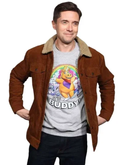 Topher Grace Buddy Premiere Brown Corduroy Jacket