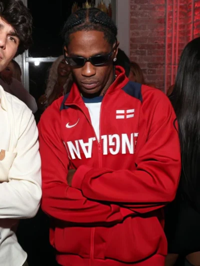Travis Scott England Red Anthem Jacket