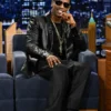 Travis Scott Tonight Show Leather Blazer