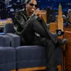 Travis Scott Tonight Show Leather Blazer
