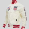 US Soccer MNT Classic Chenille Satin Varsity Jacket