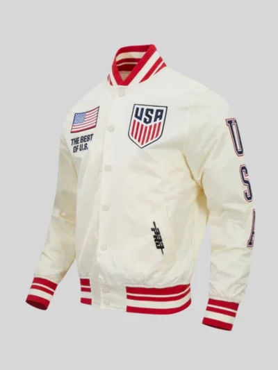 US Soccer MNT Classic Chenille Satin Varsity Jacket