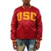 USC Trojans Varsity Red Satin Jacket