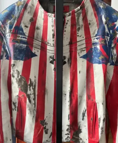 Under Armour x 424 American Flag Leather Jacket