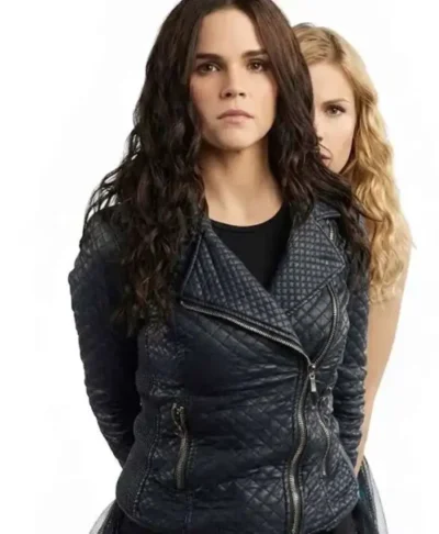 Vampire Academy Zoey Deutch Quilted Leather Jacket