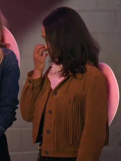Virgin River S06 Kaia Bryant Brown Fringe Jacket