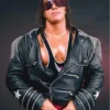 WWE Bret Hart The Hitman Black Leather Jacket