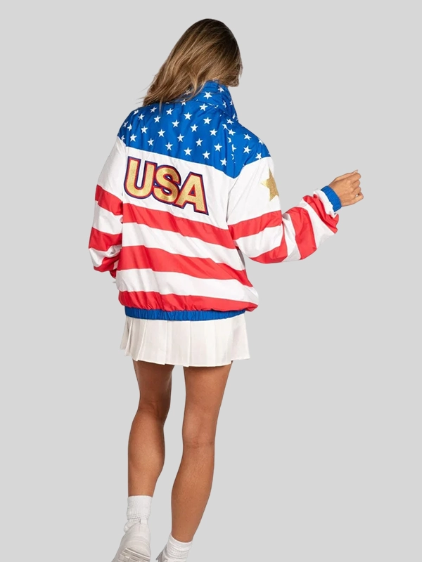Women’s American Flag Windbreaker Jacket - Image 5