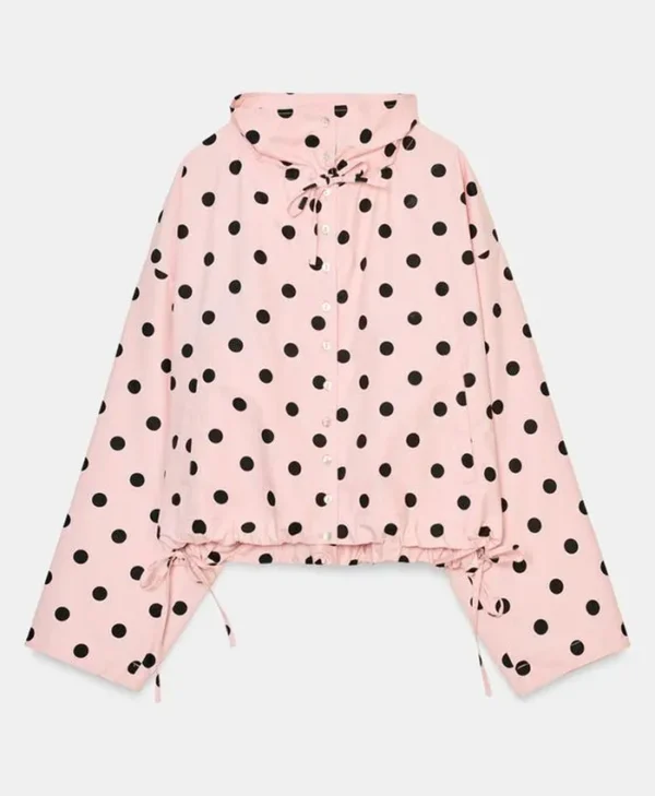 Women’s Zara Polka Dot Jacket In Pink