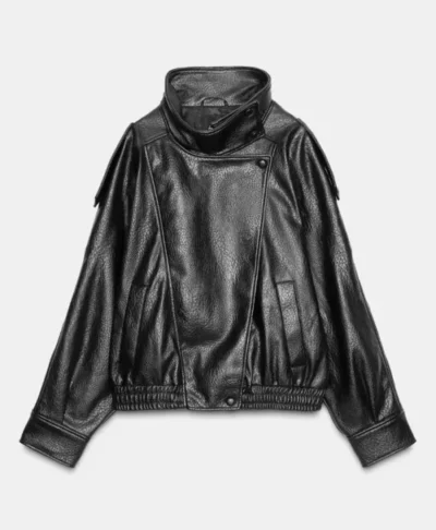 Women’s Zara Viral Black Leather Jacket