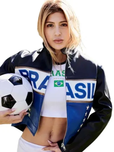 World Cup 2026 Gabrielle Figueiredo Brazil Leather Jacket