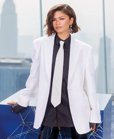 Zendaya Spider Man New York White Blazer