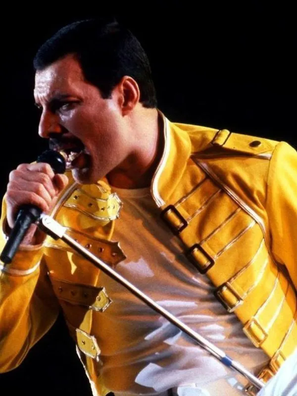 buy Freddie Mercury Concert Yellow Leather Jacket