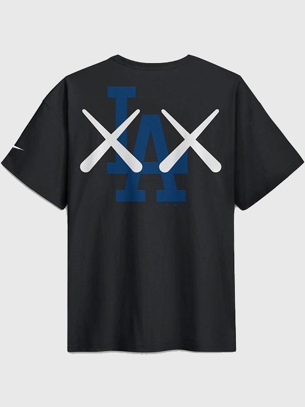 buy LA Dodgers Nike x KAWS Black Elevated Max90 T-Shirt