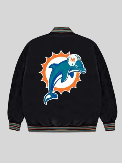 buy Miami Dolphins Aqua Bomber Jacket