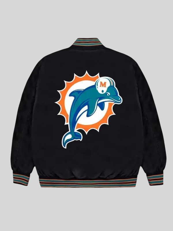 buy Miami Dolphins Aqua Bomber Jacket