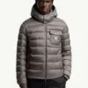 buy Moncler Hooded Quilted Brown Down Puffer Jacket