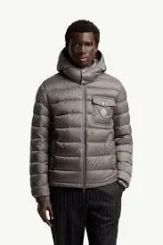 buy Moncler Hooded Quilted Brown Down Puffer Jacket