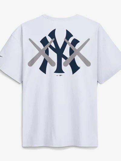 buy NY Yankees Nike x KAWS White Elevated Max90 T-Shirt