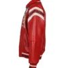 buy Pelle Pelle Encrusted Red Leather Varsity Jacket