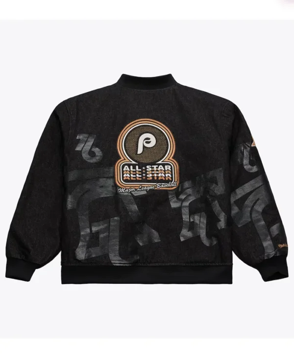 buy Philadelphia Phillies 1976 MLB All-Star Game Black Denim Jacket