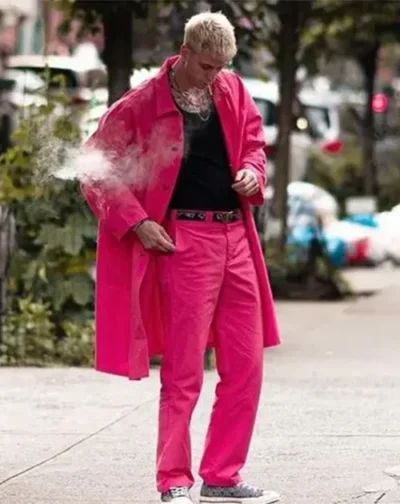 buy Rapper Colson Baker Pink Cotton Suit
