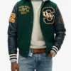 buy Superdry College Patched Varsity Bomber Hooded Jacket