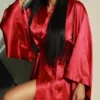 buy The Chi S8 Hannaha Hall Red Satin Robe