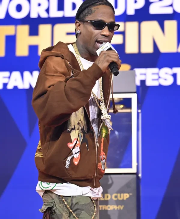 buy Travis Scott Fanatics Fest NYC 2026 Brown Jacket