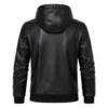 buy Yuji Itadori Hooded Leather Bomber Jacket
