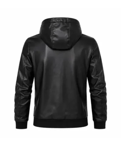 buy Yuji Itadori Hooded Leather Bomber Jacket