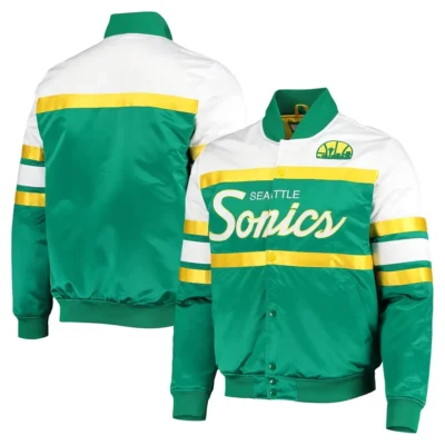 buy now Green Seattle Supersonics Special Script Satin Jacket
