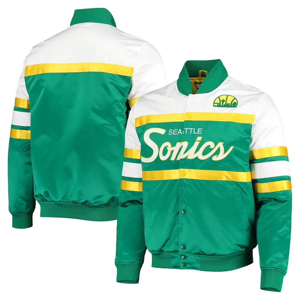 buy now Green Seattle Supersonics Special Script Satin Jacket