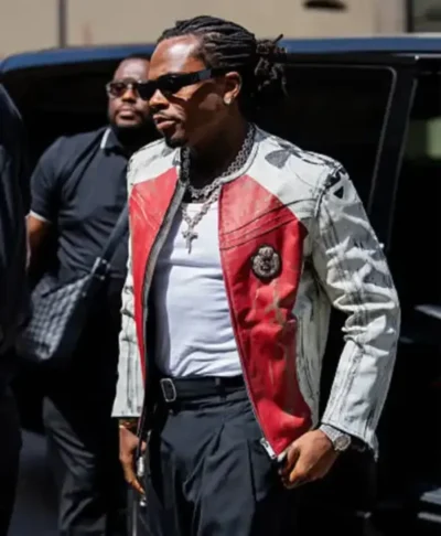 buy now Gunna Paris Fashion Week 2026 Leather Jacket