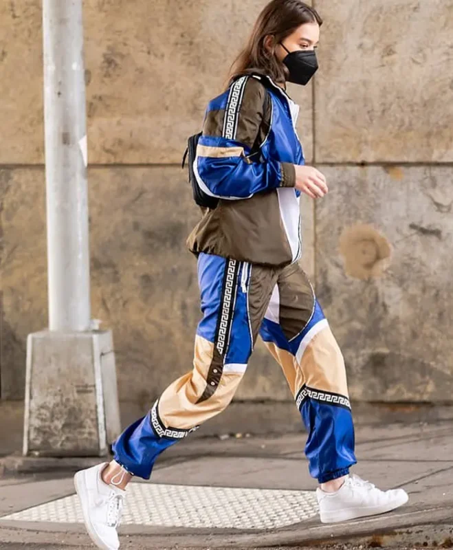 buy now Hailee Steinfeld Versace Blue Tracksuit