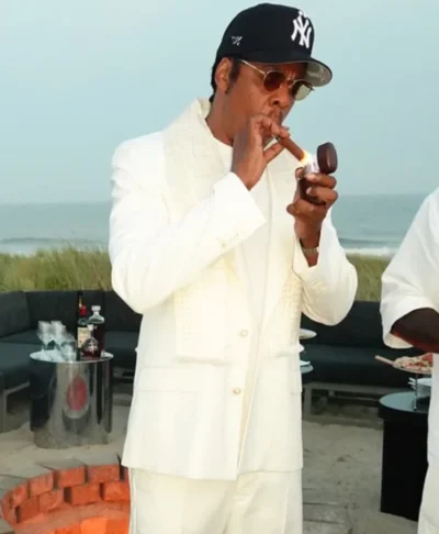 buy now Jay-Z Michael Rubin White Party 2026 White Blazer
