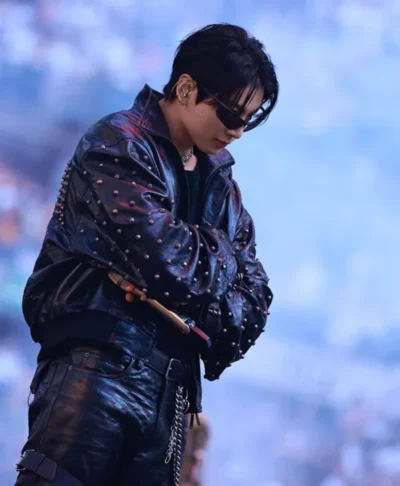 buy now Jungkook Custom Balenciaga Arirang Paris Tour Studded Jacket