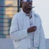 buy now Justin Jefferson White Party 2026 White Leather Jacket