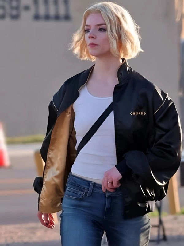 buy now Lucky S01 Anya Taylor-Joy Black Bomber Jacket