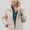 buy now Marshals Dolly Weaver Beige Shearling Jacket