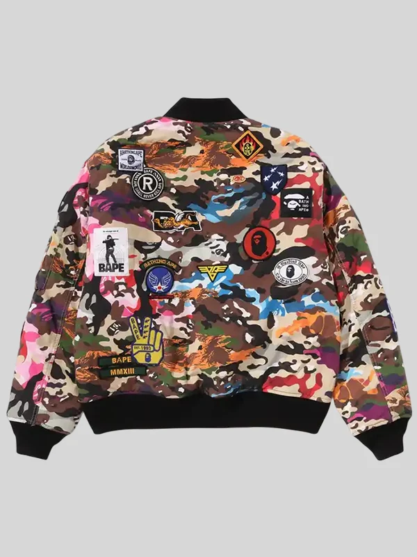 buy now Multi Badge Padded MA-1 Jacket