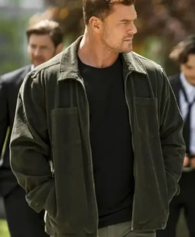 buy now Reacher S04 Jack Reacher Green Suede Jacket