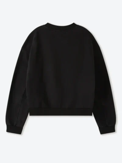 buy now Shinzo Aged Black Cotton Jersey Crewneck Sweatshirt