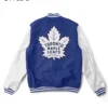 buy now Toronto Maple Leafs NHL Letterman Blue and White Jacket